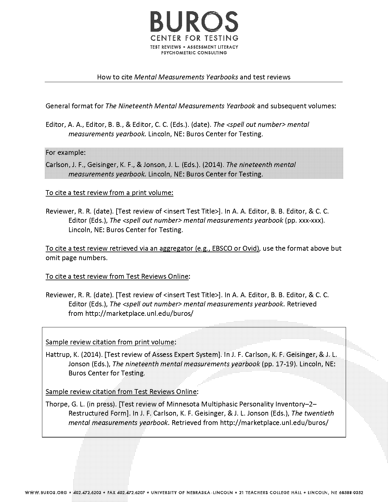 apa test review paper example