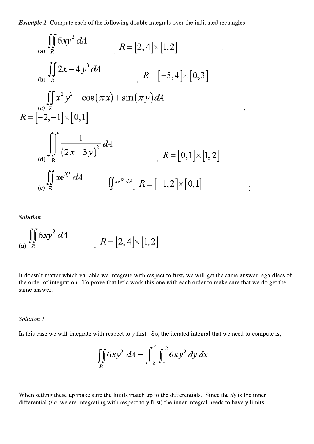 evaluate the following integral by reversing the order of integration