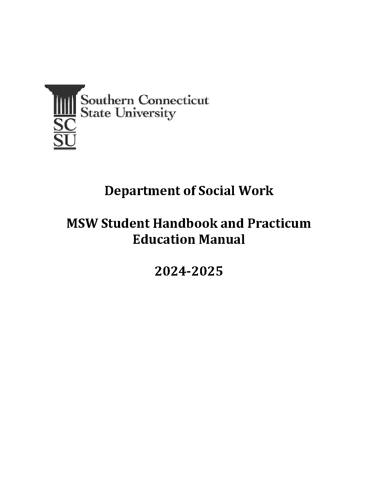 application requirements for msw at southern connecticut state university