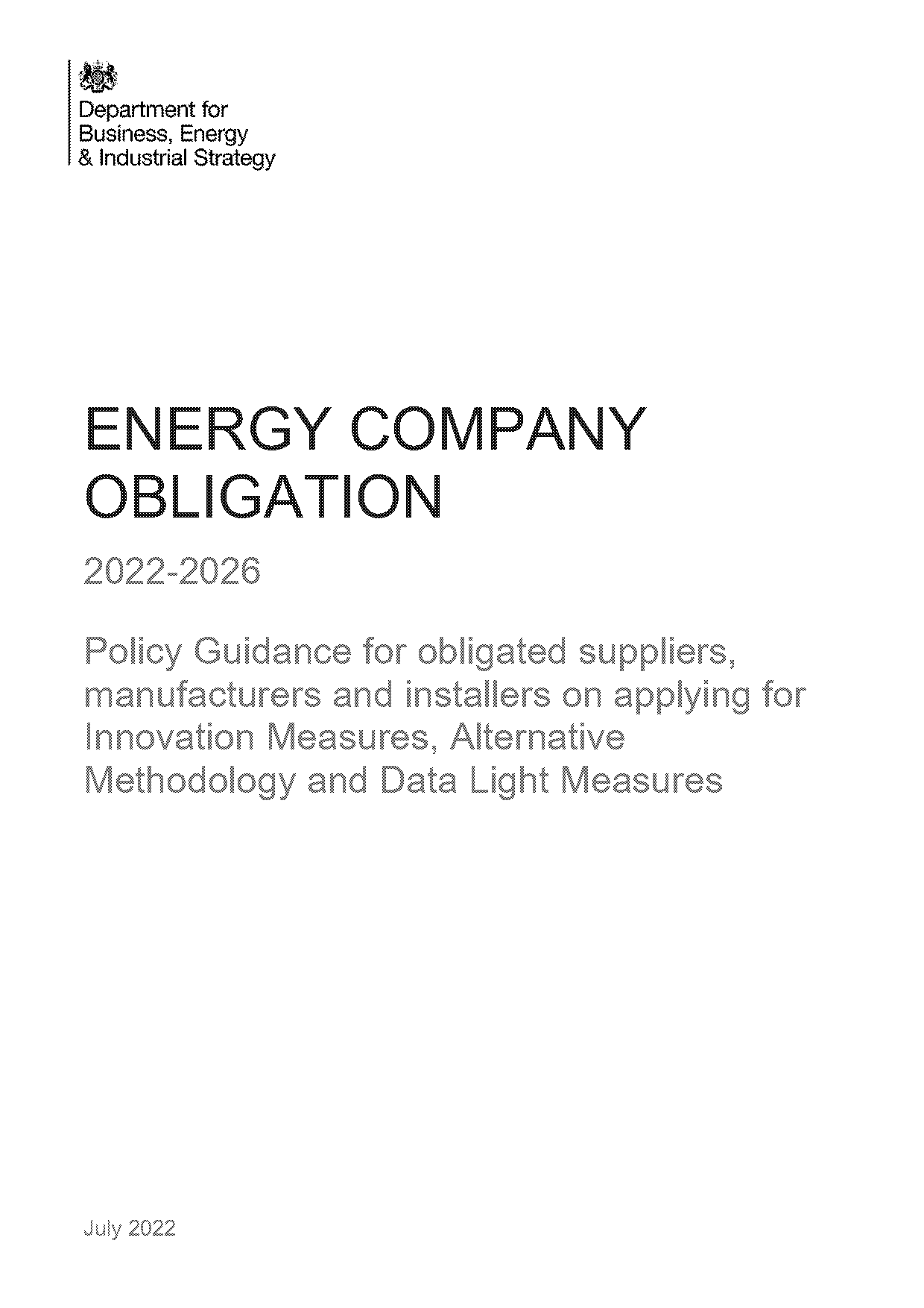 energy company obligation regulations