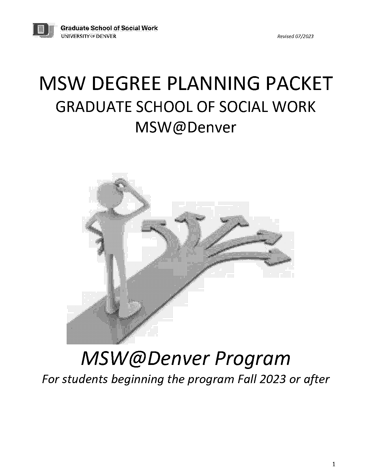 credit required for msw program