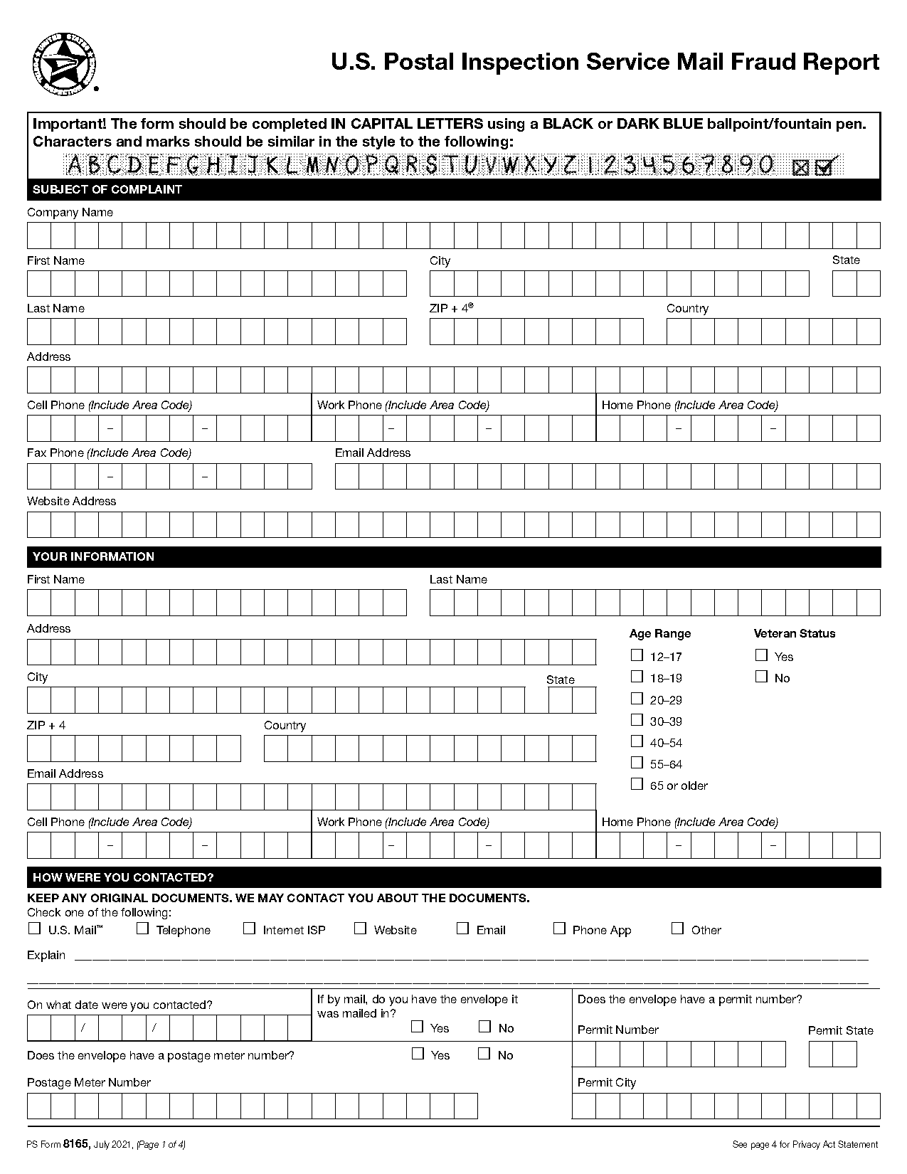 how to file a complaint regarding the post office