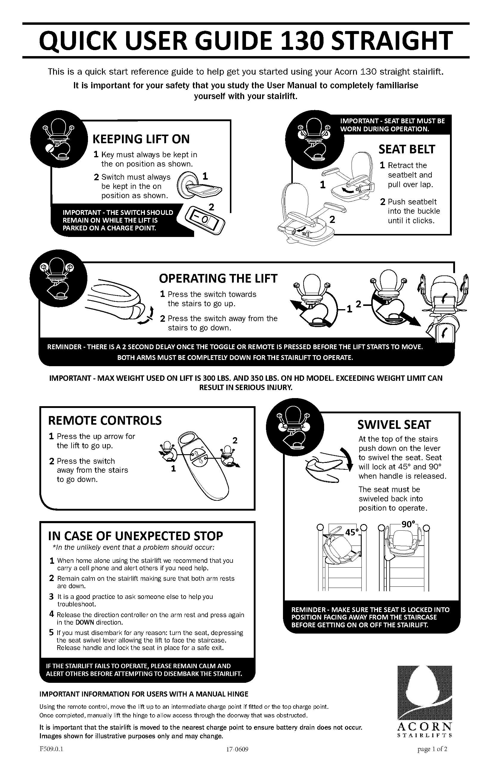 acorn stairlift installation instructions