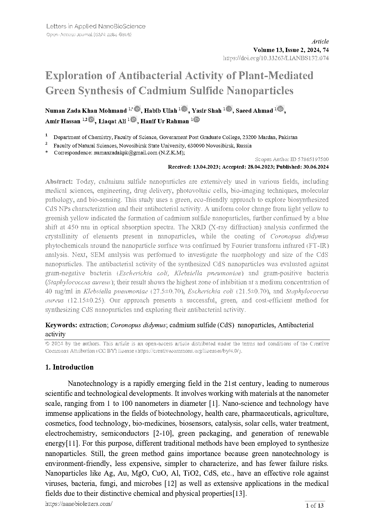 cadmium sulfide physical properties