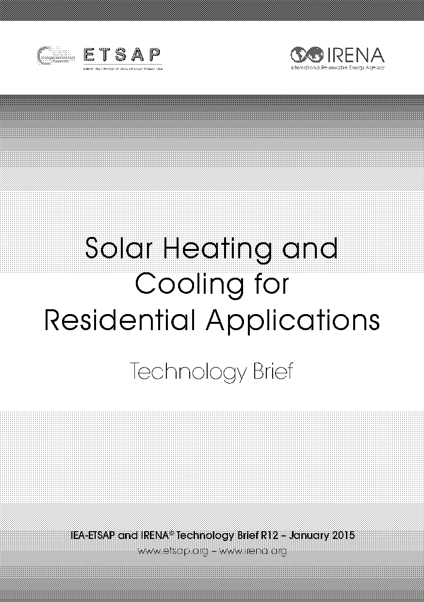 application of solar thermal energy pdf