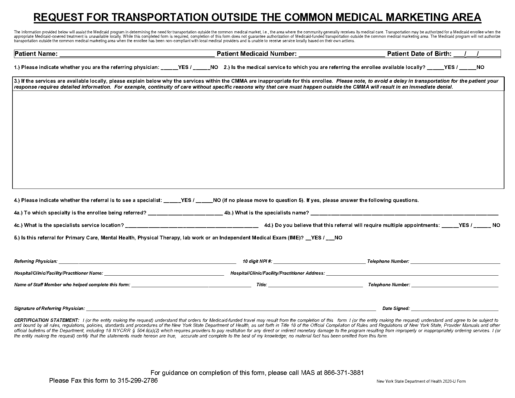 medicaid transportation form nassau county ny