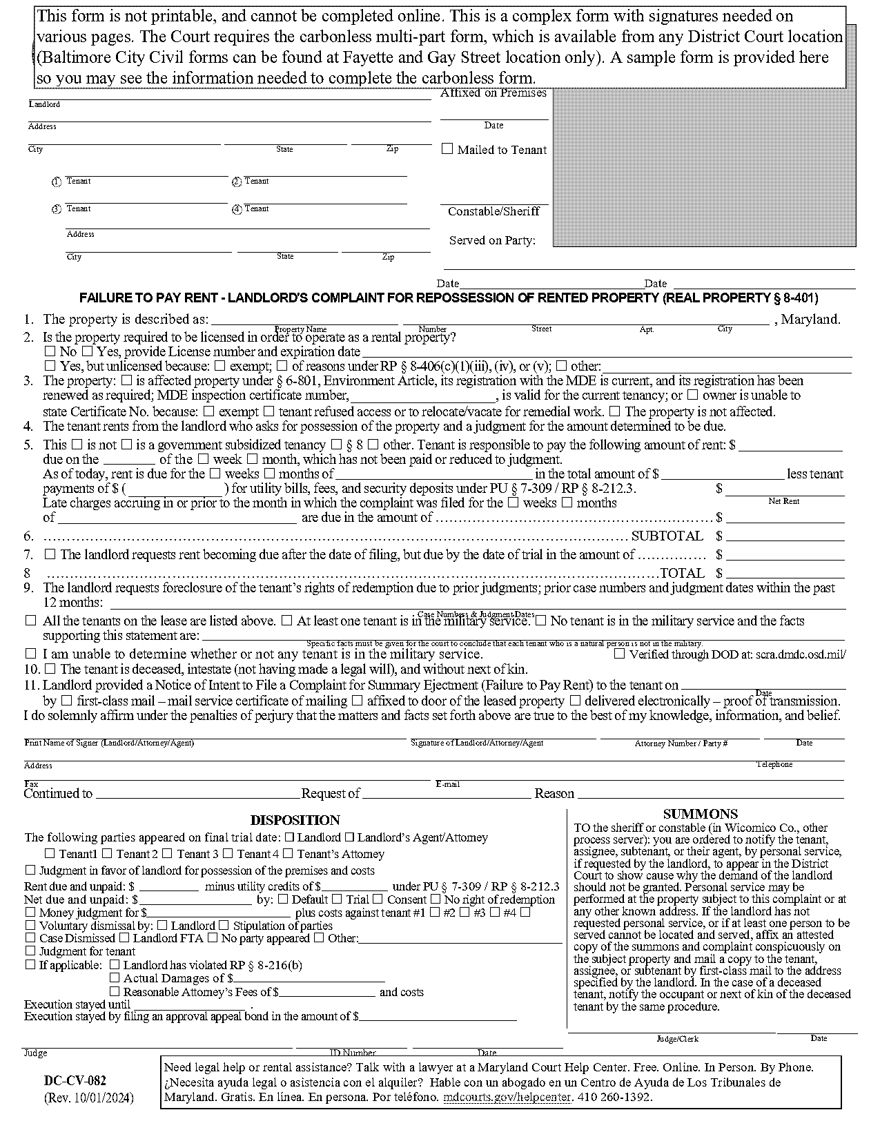 free eviction notice forms to print out