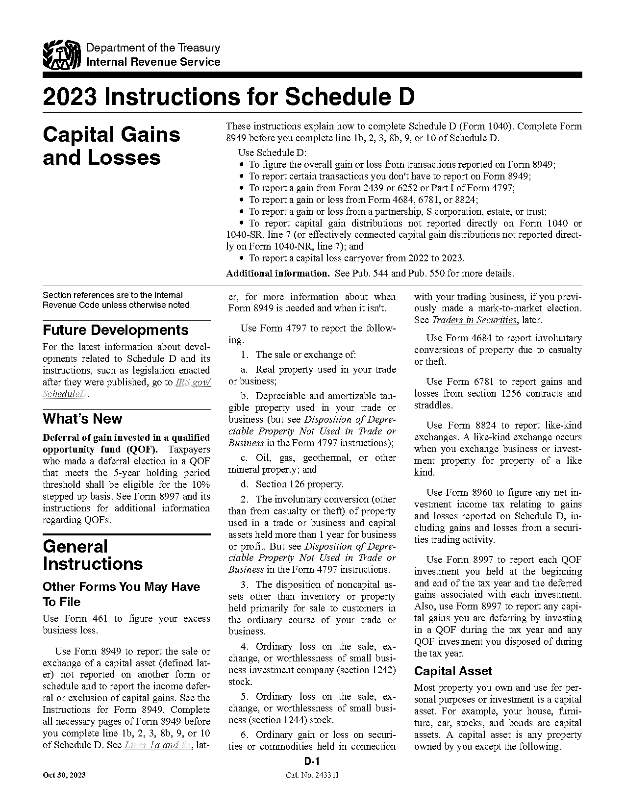 capital gain short term and long term tax ordinary income