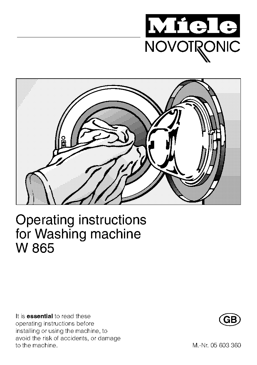 miele washing machine instructions for use