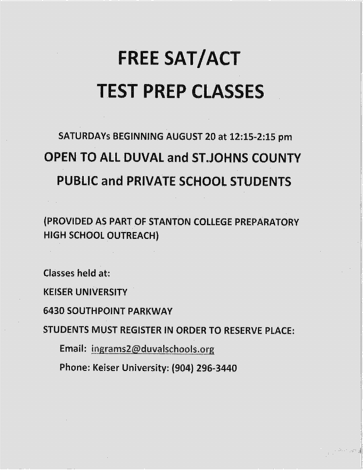 classes to prep for act sat test