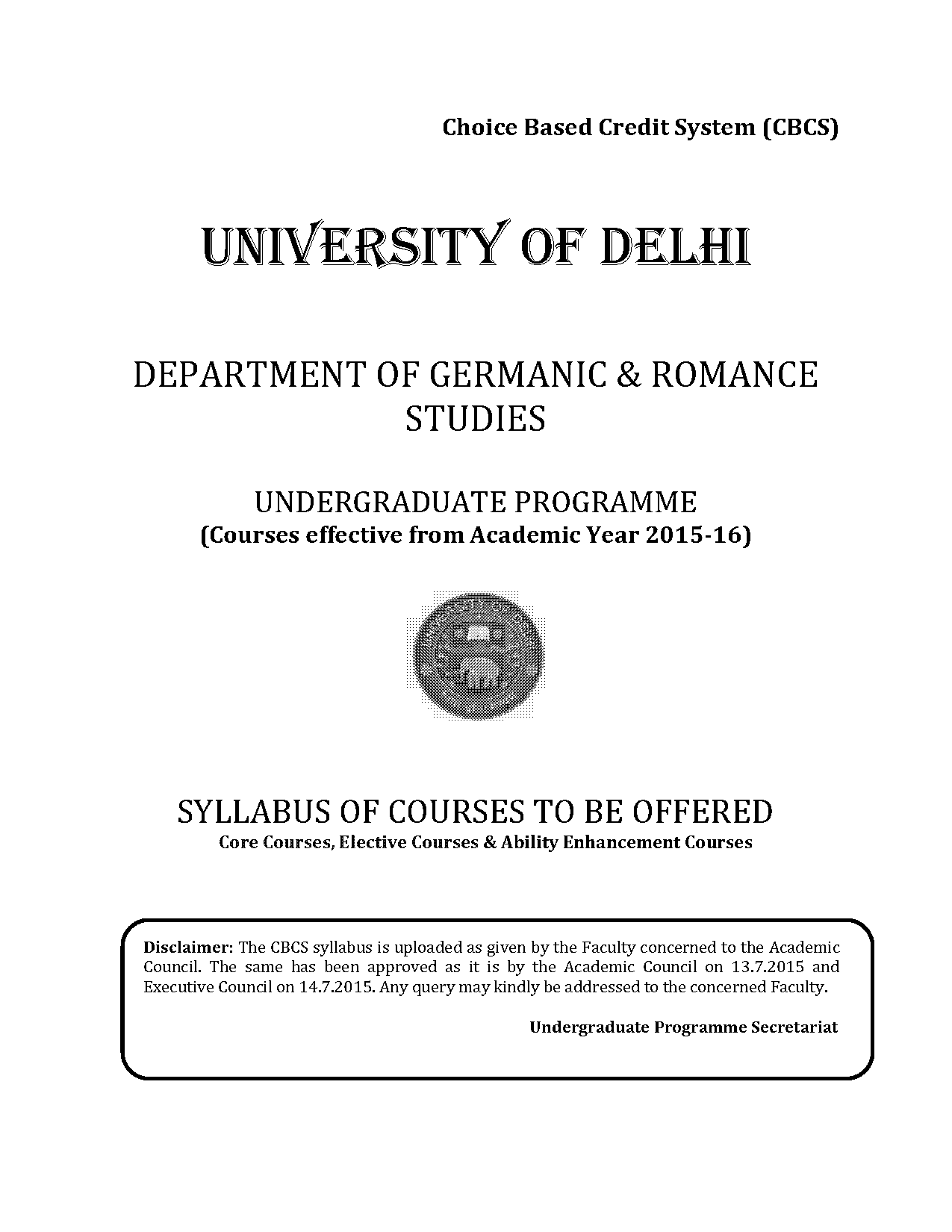 certificate course in german language delhi university