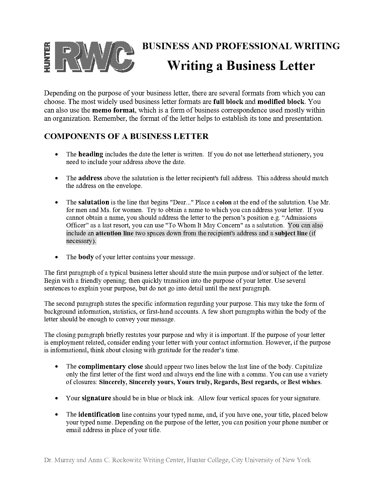 business sample letter pdf