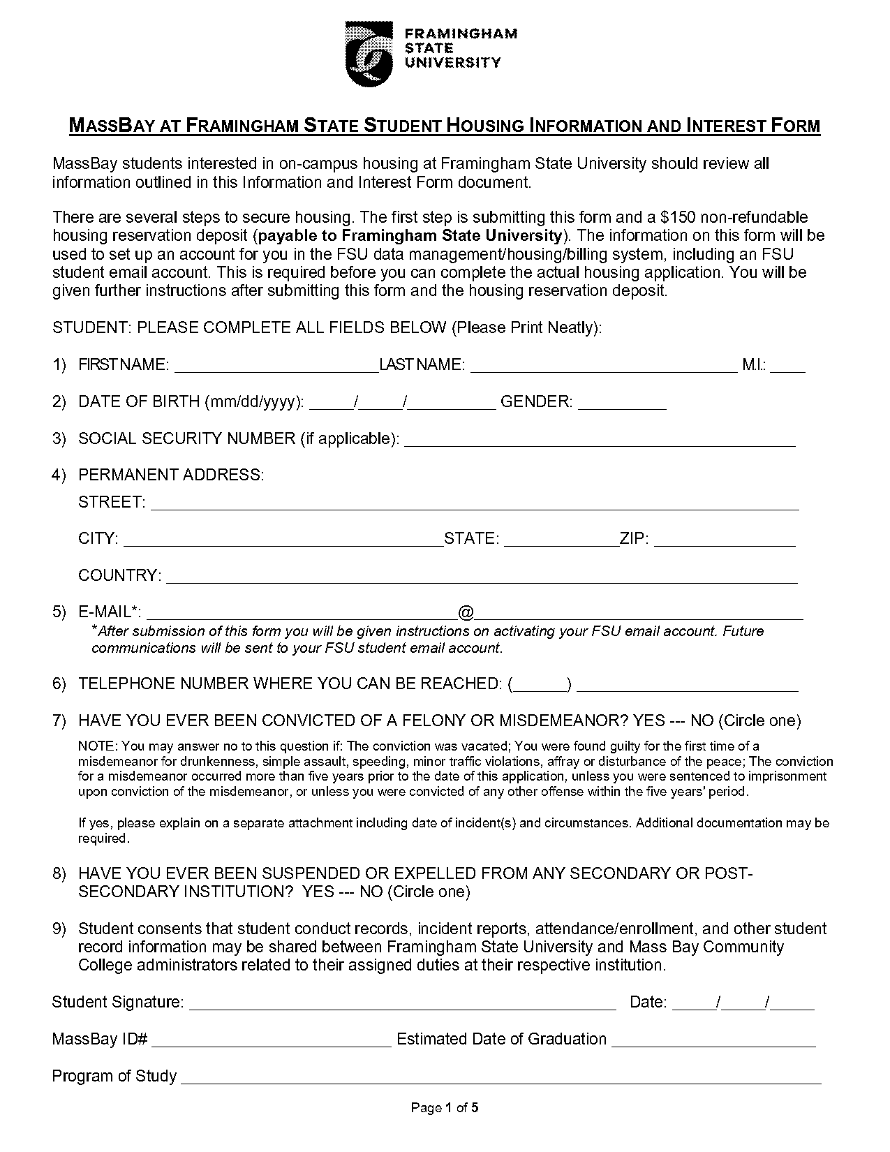 fsu health information sharing form