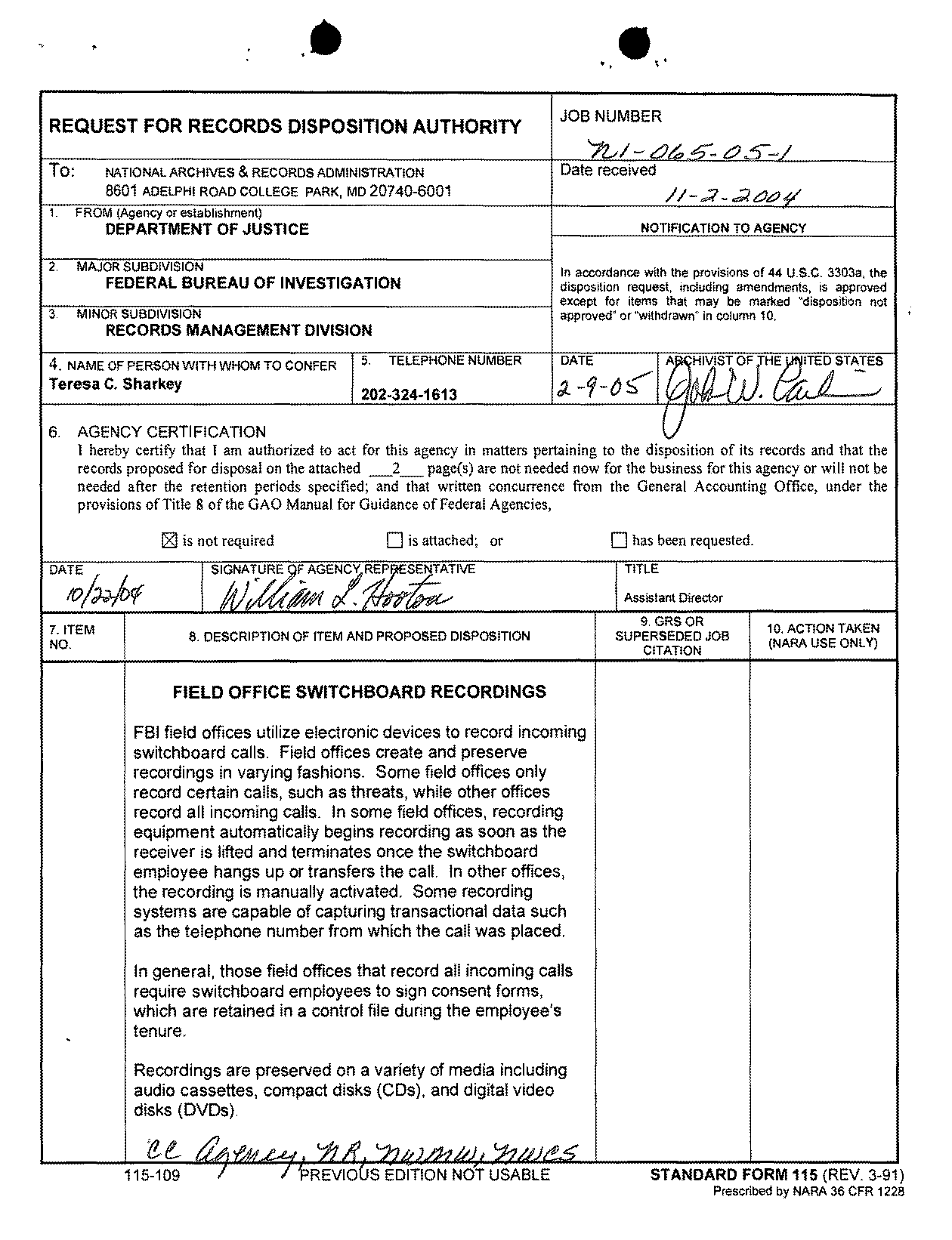 fbi field office records