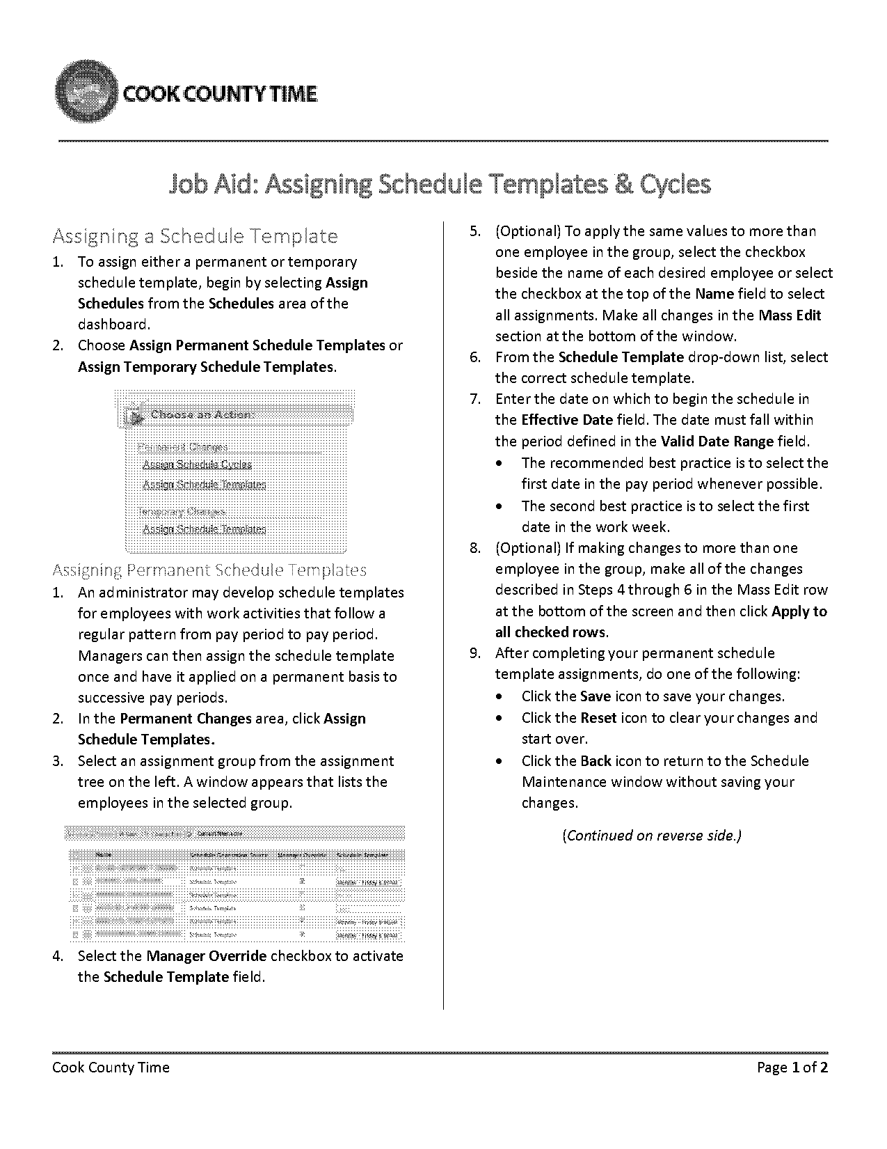 date and time table template