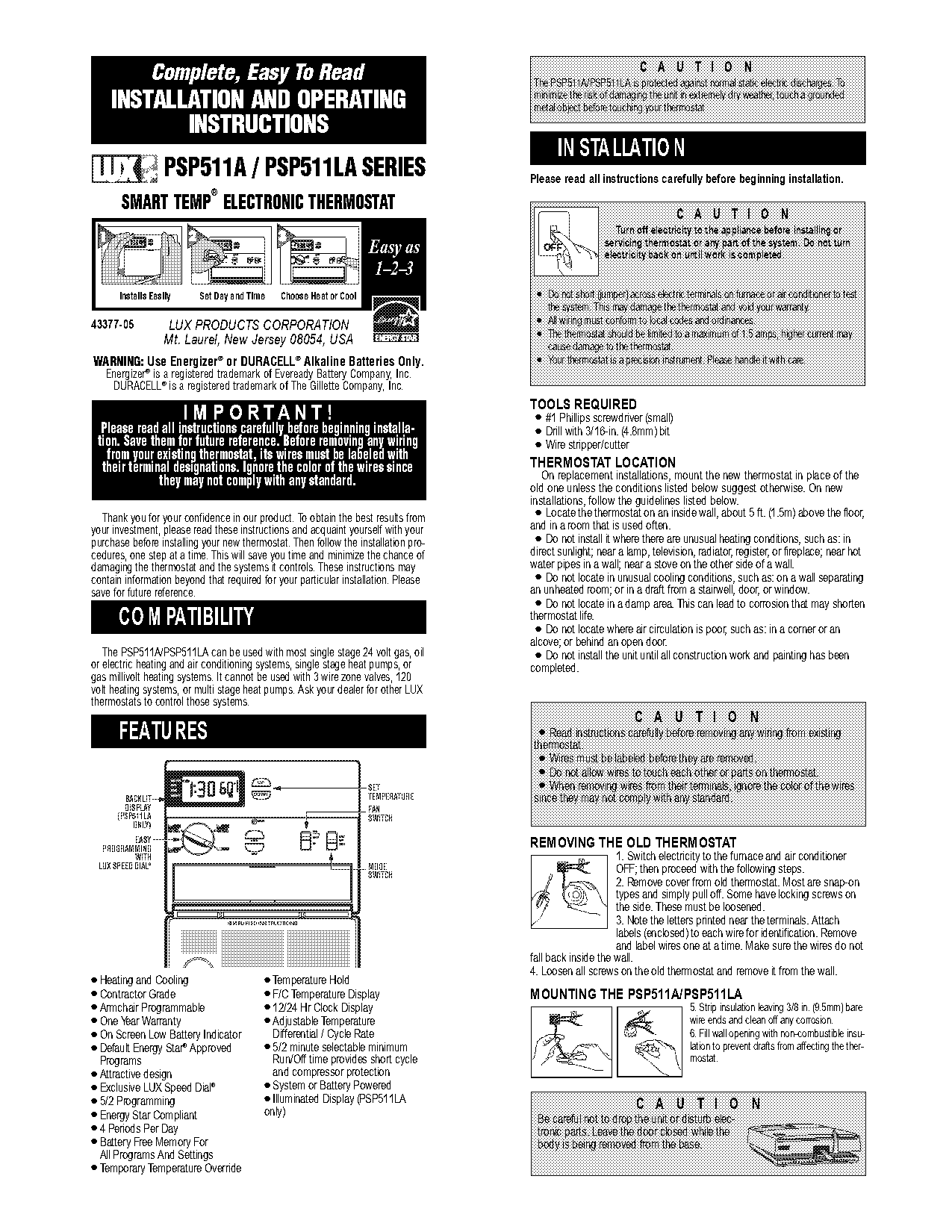 reset thermostat pro instructions