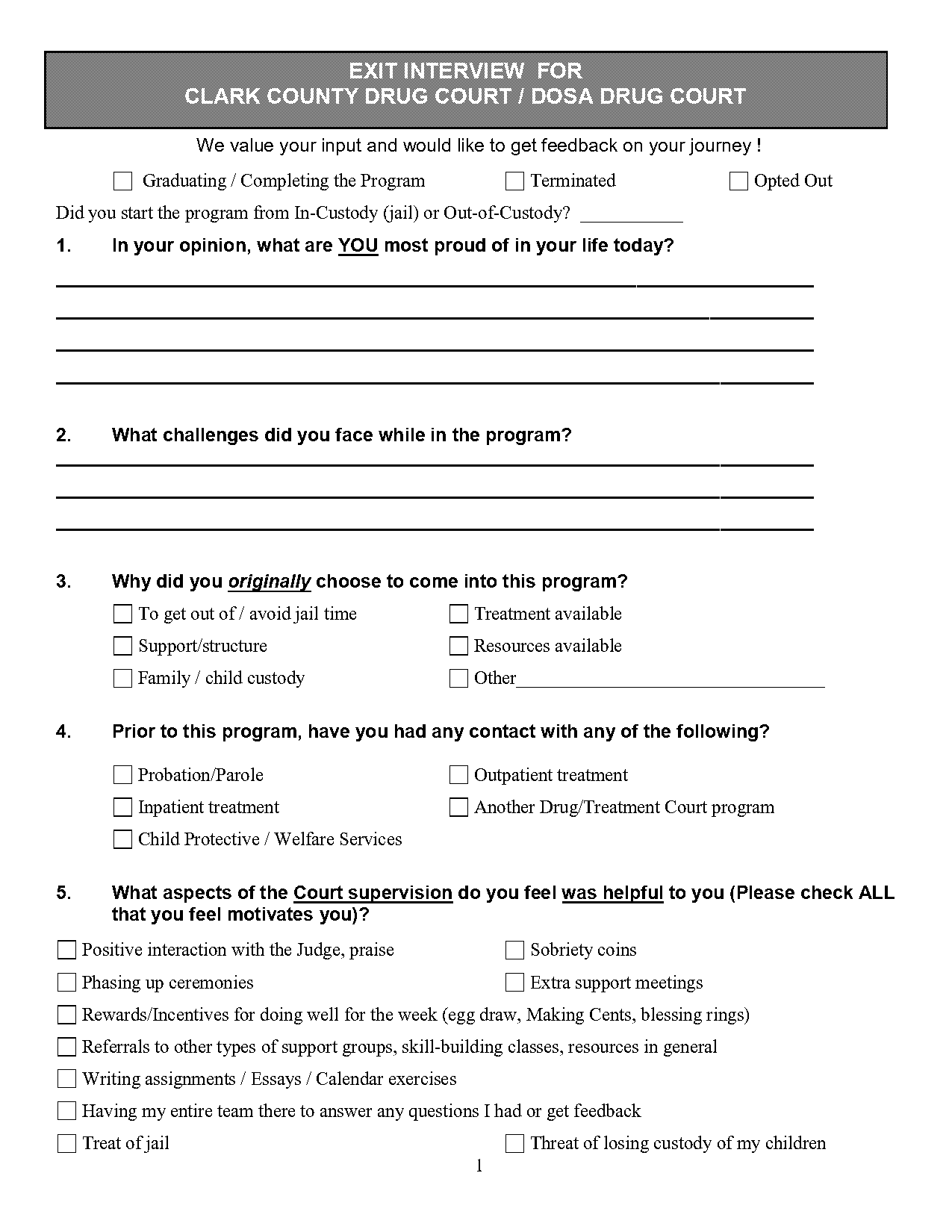 exit interview sample answers