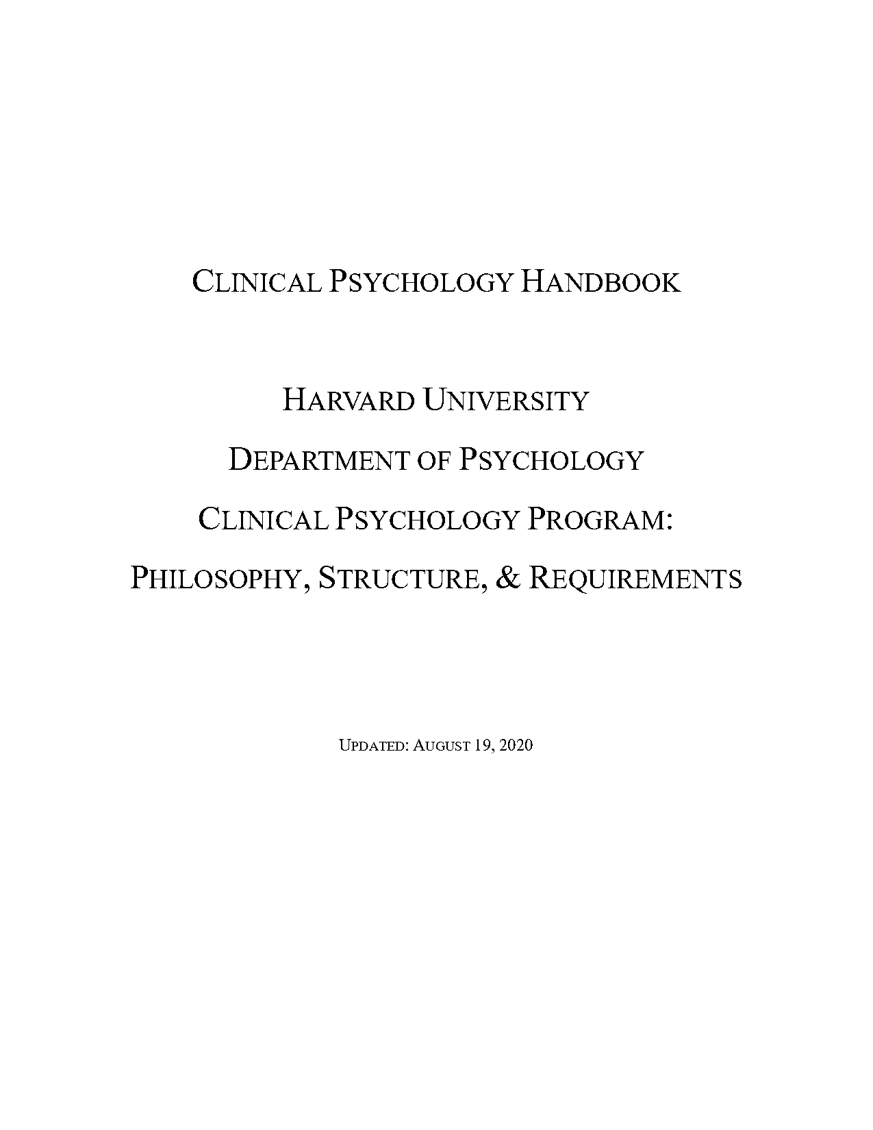 boston university clinical psychology handbook