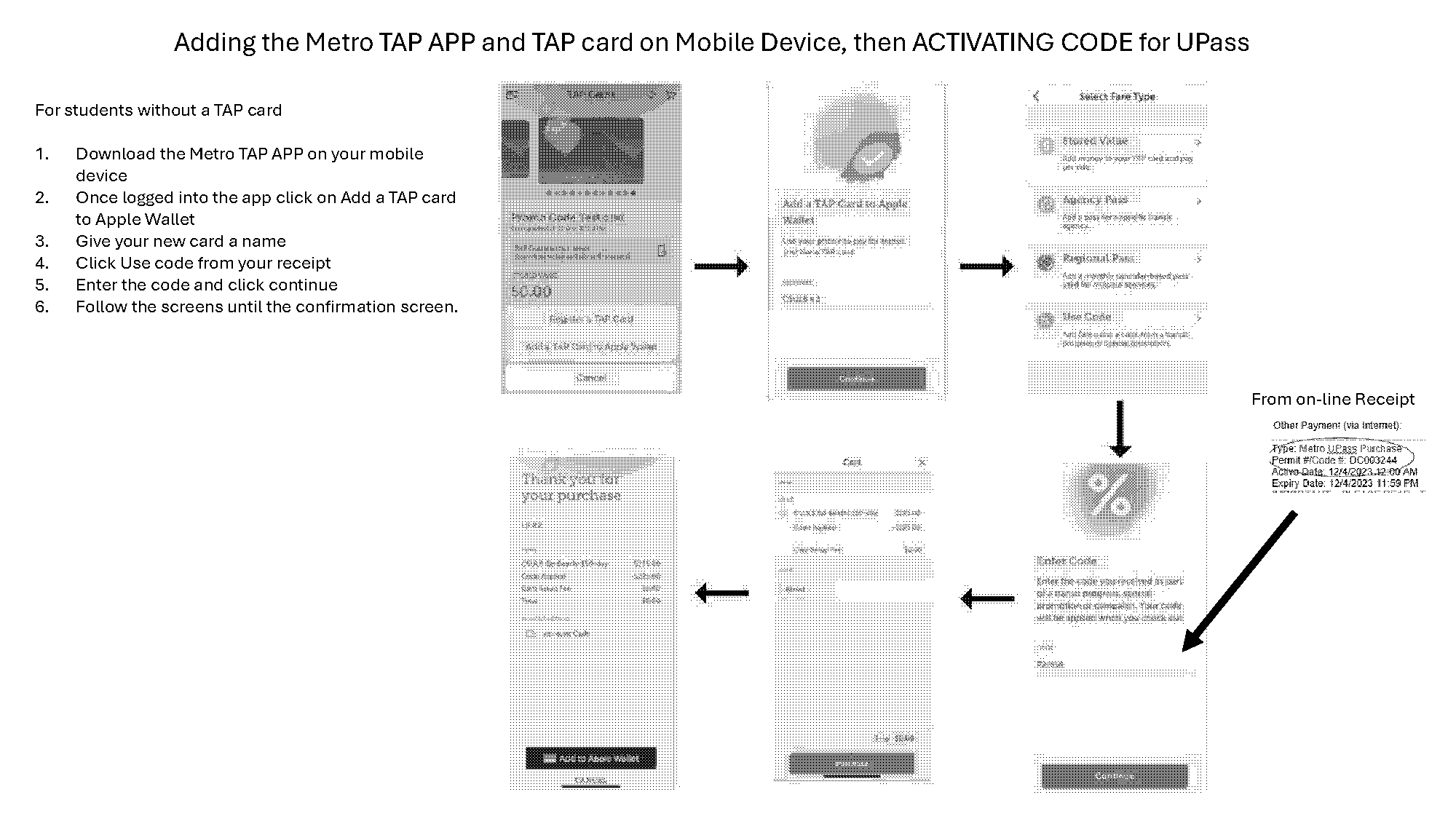 college student tap card application