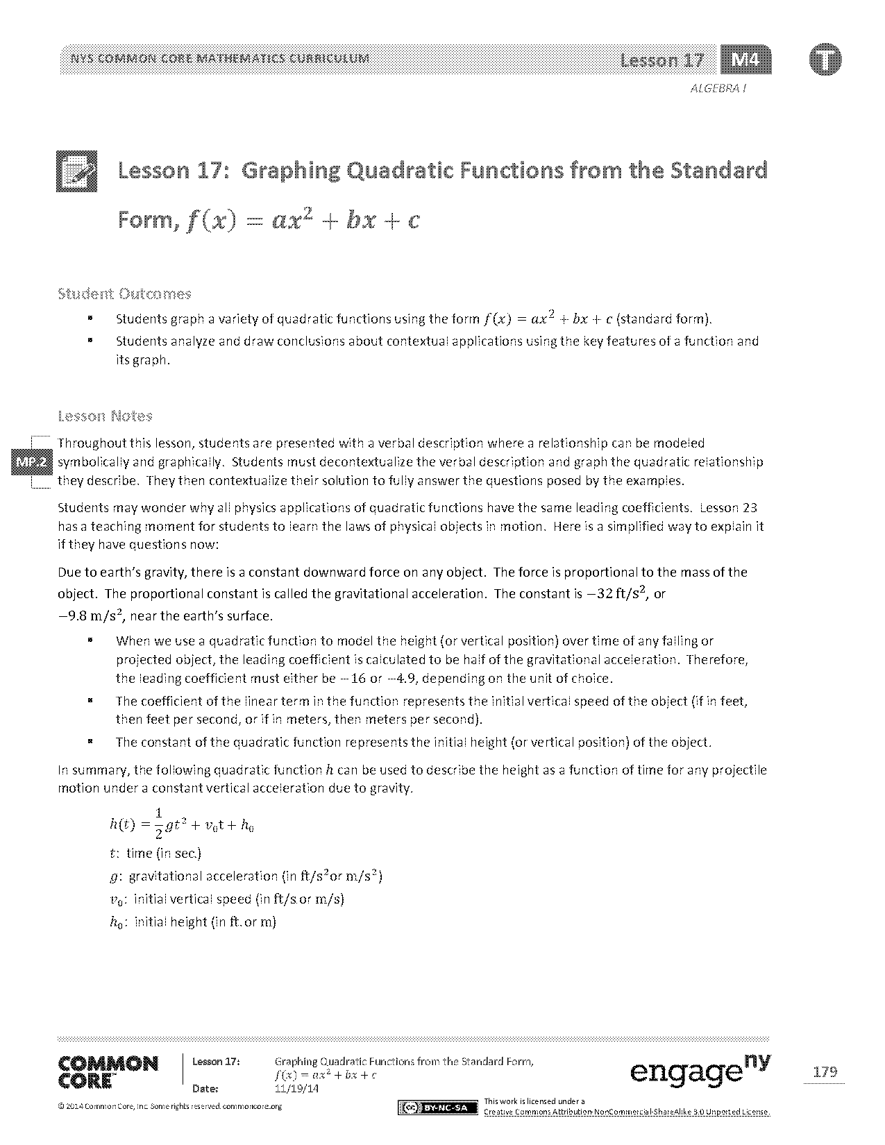 quadratic in standard form graph