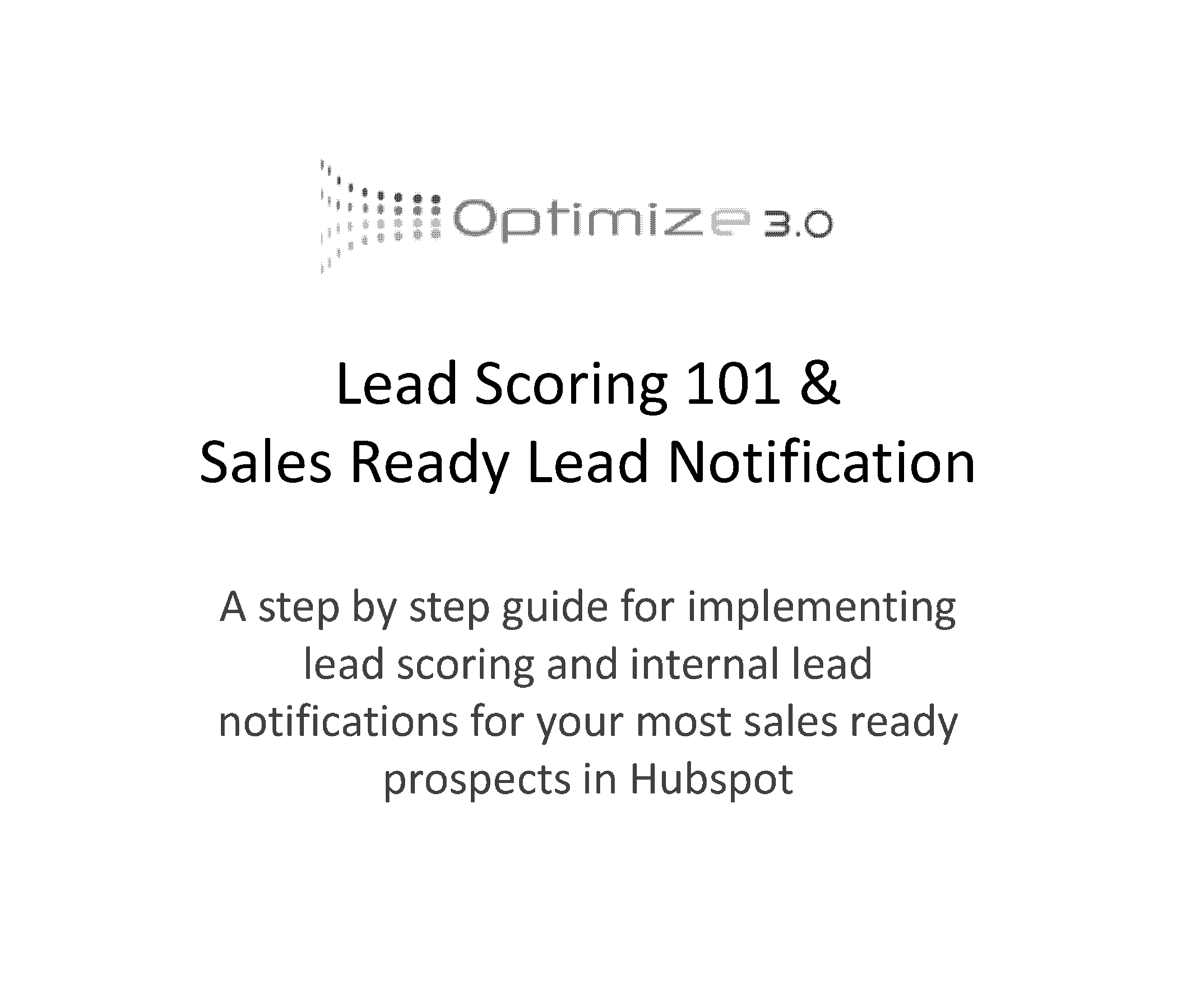 hubspot lead scoring template