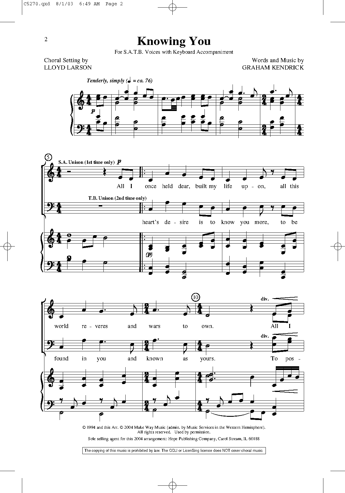 all i once held dear sheet music pdf