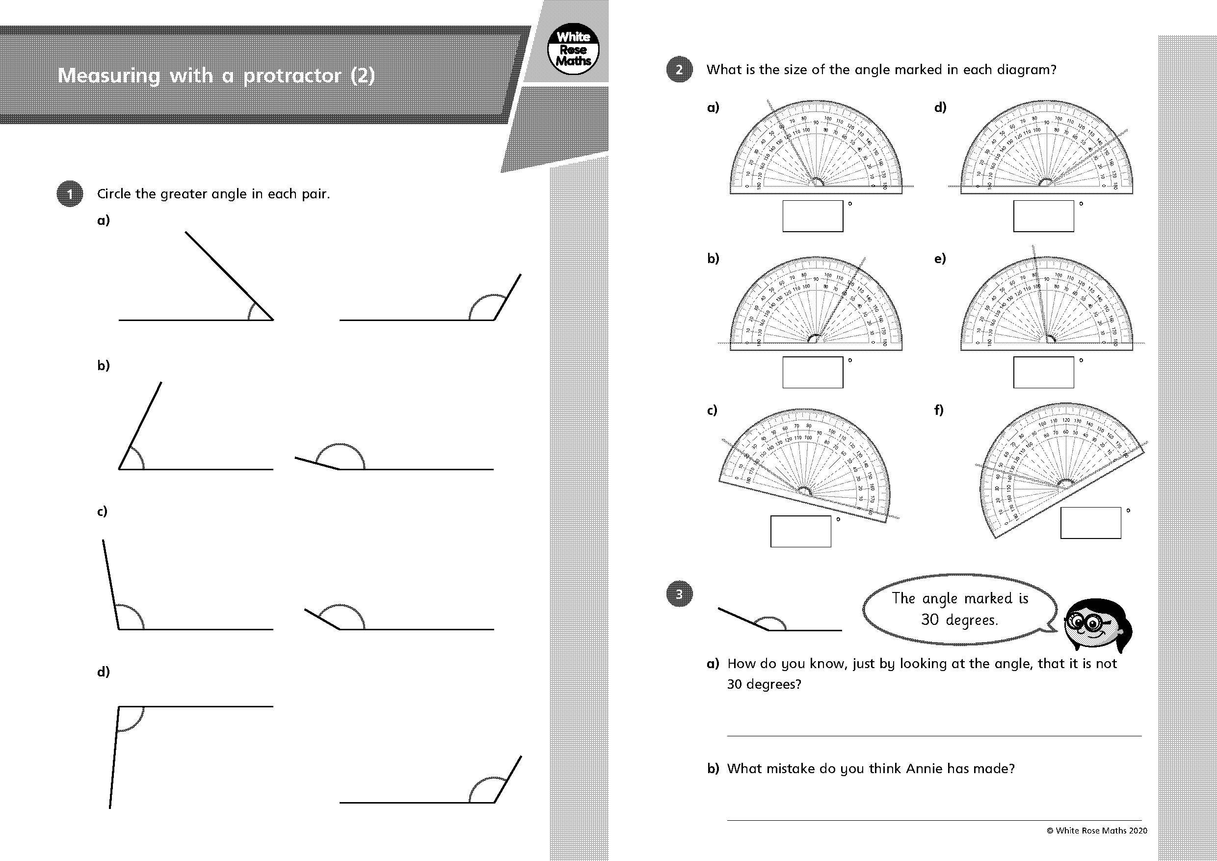 measuring angles using a protractor worksheet