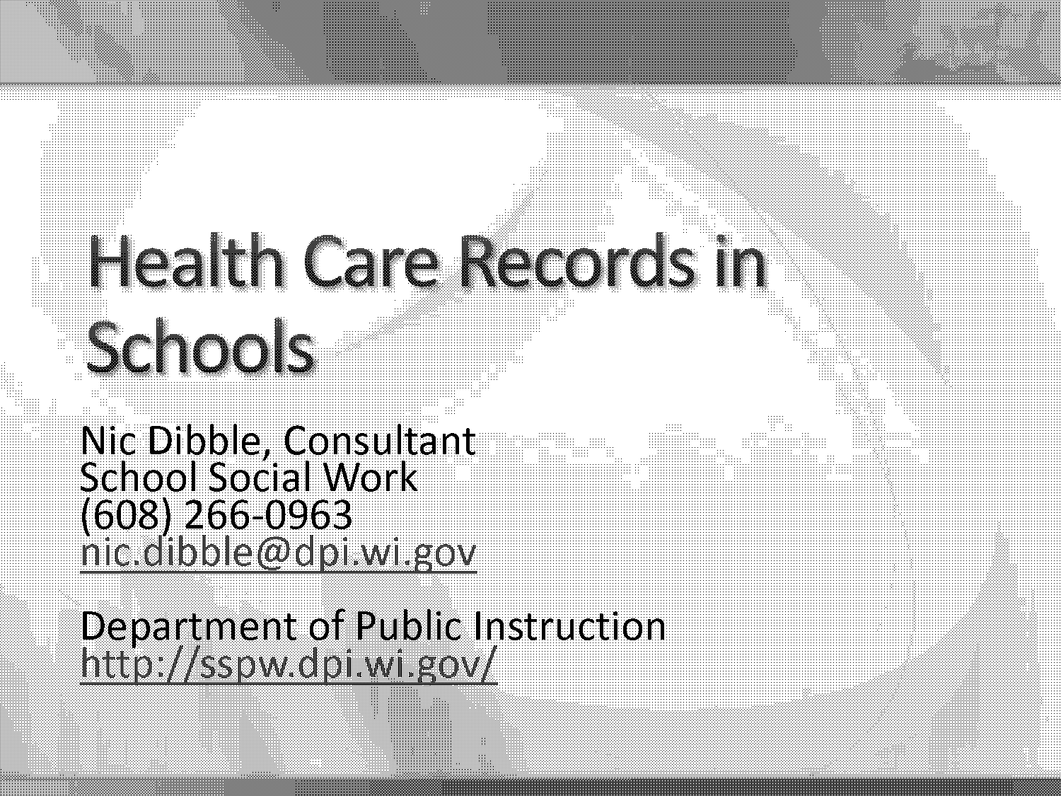 types of health record