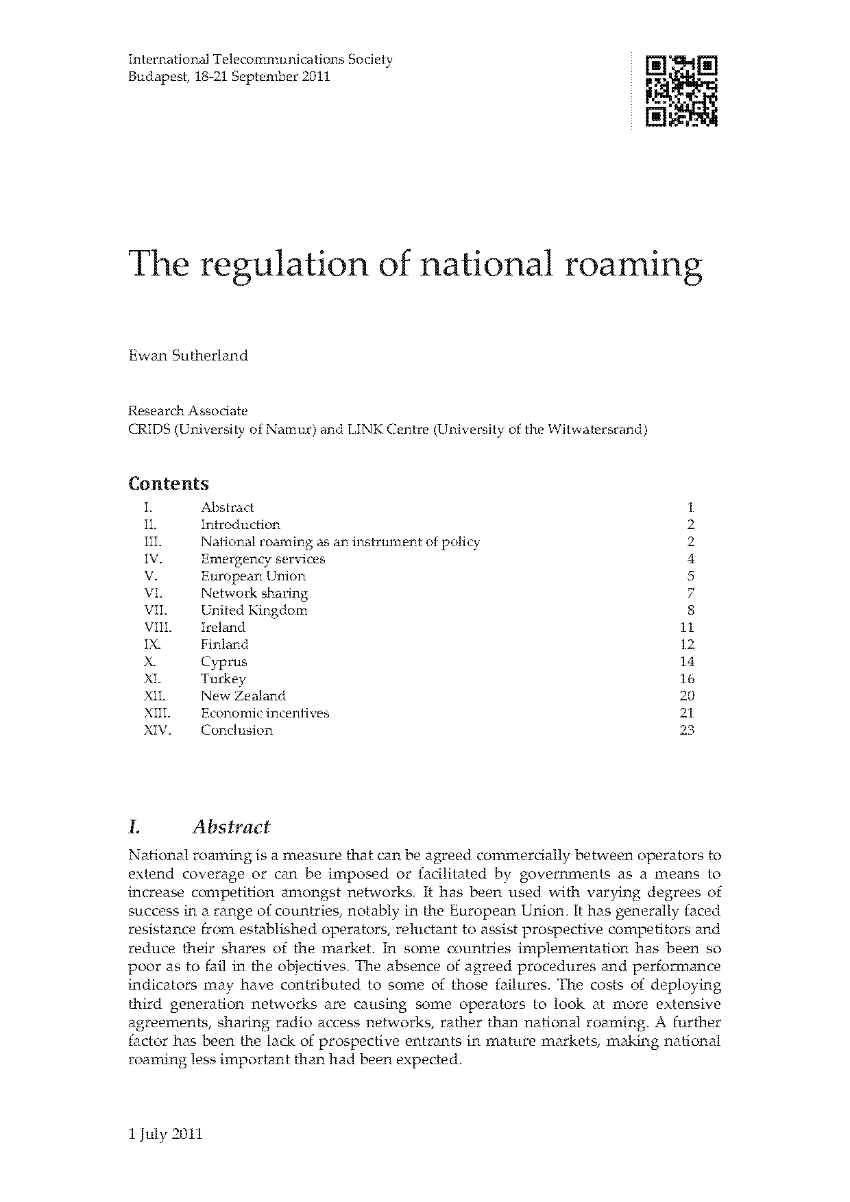 national roaming services agreement