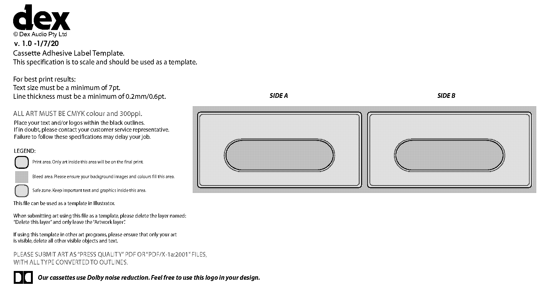 cassette label template free