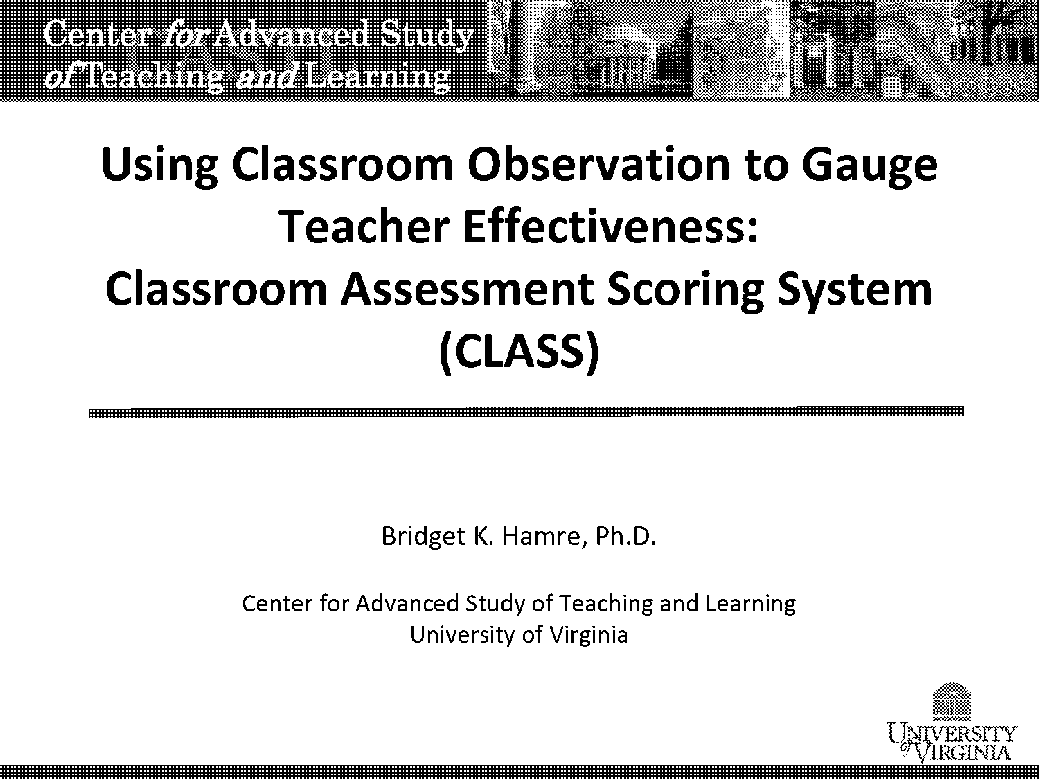 classroom observation in teaching practice pdf