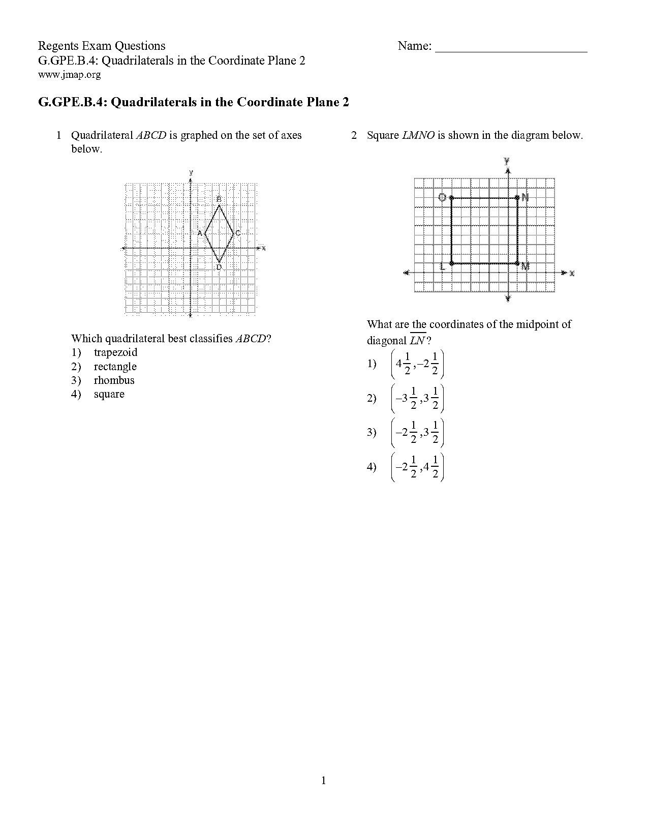 coordinate proof worksheet pdf