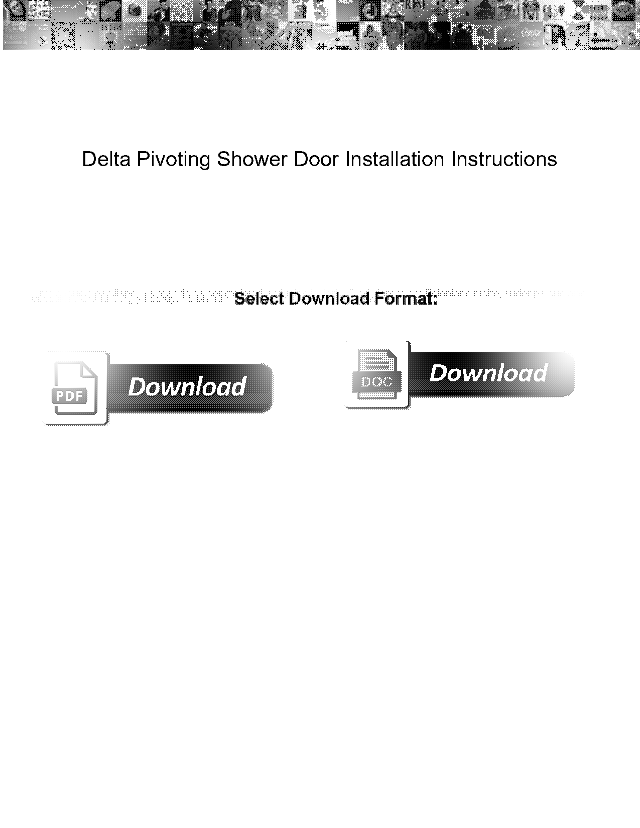 delta frameless sliding shower door installation instructions