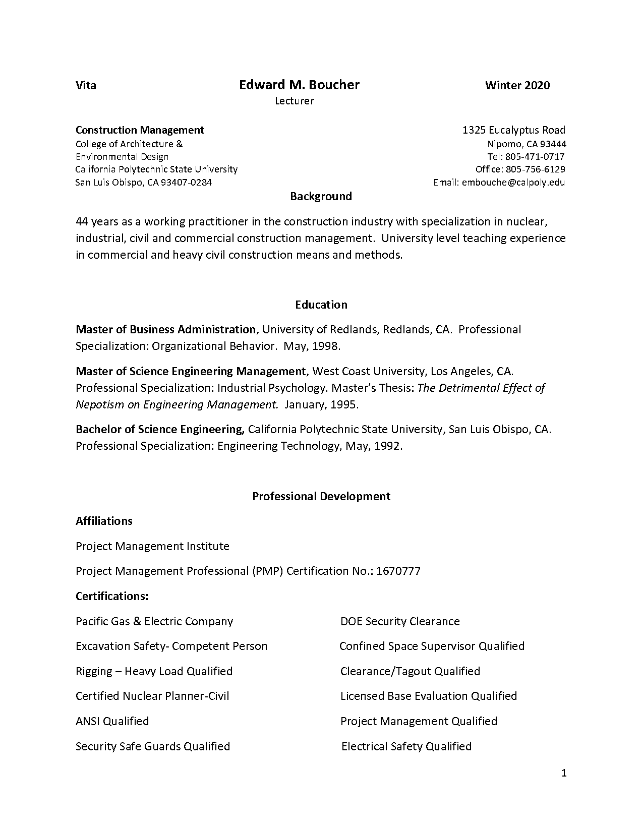 electrical project supervisor resume