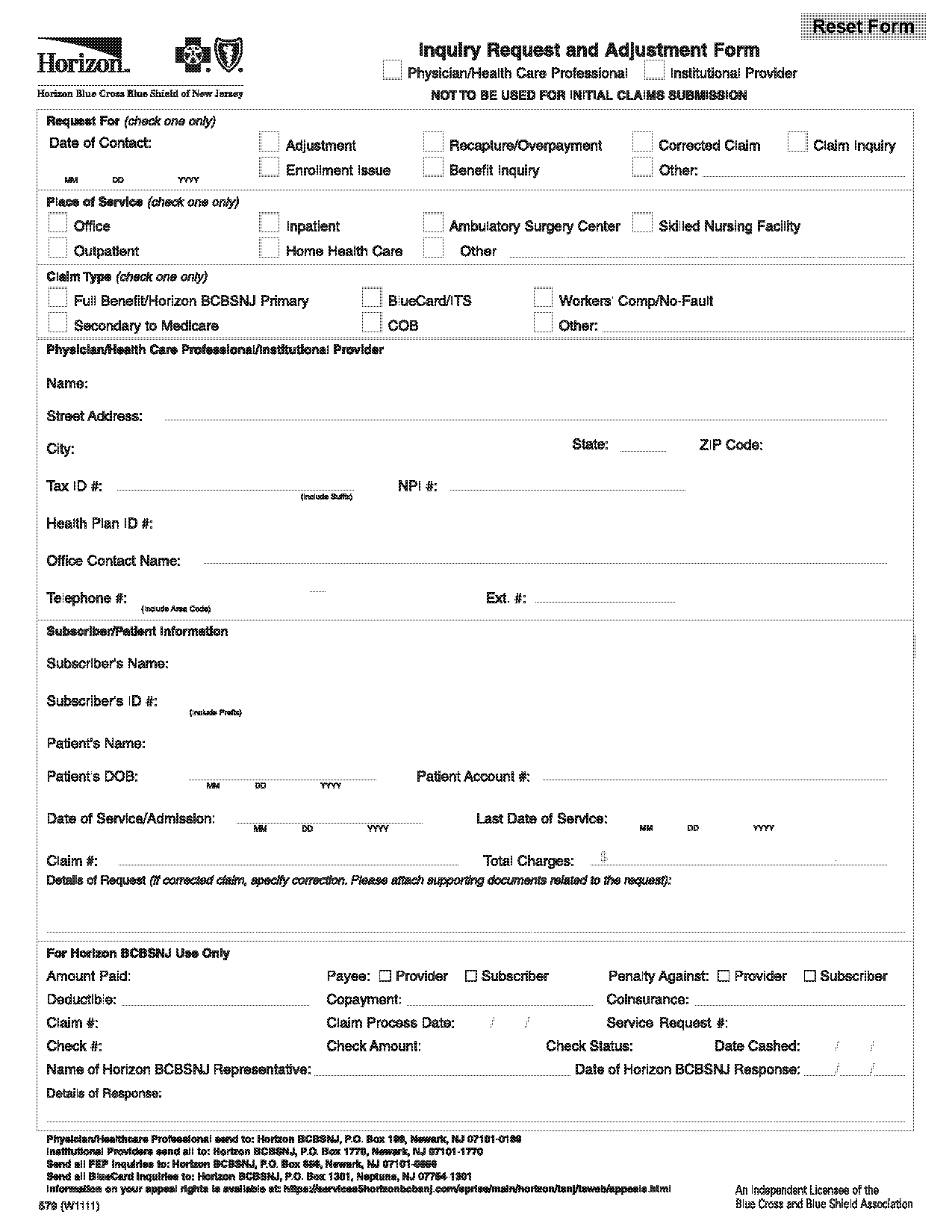 bcbsnj corrected claim form