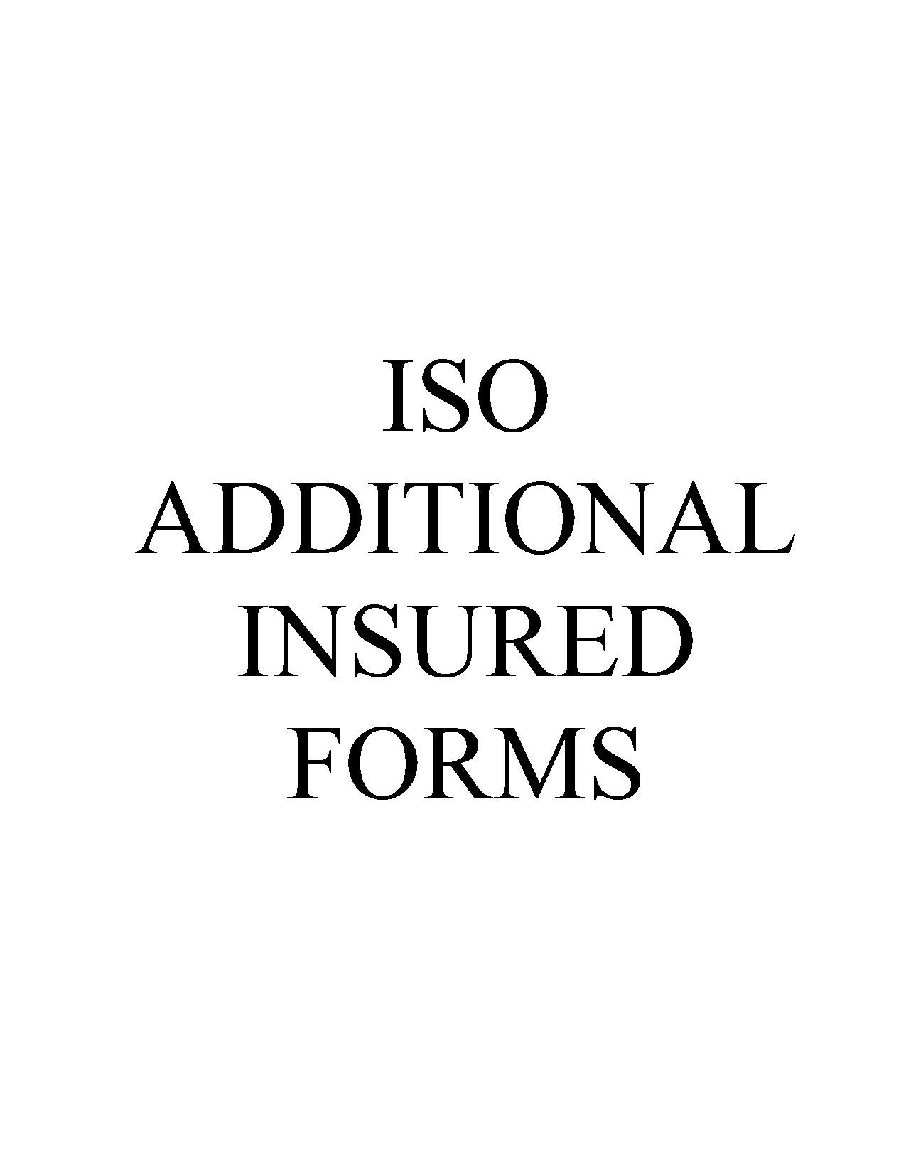 additional insured endorsement form for gl