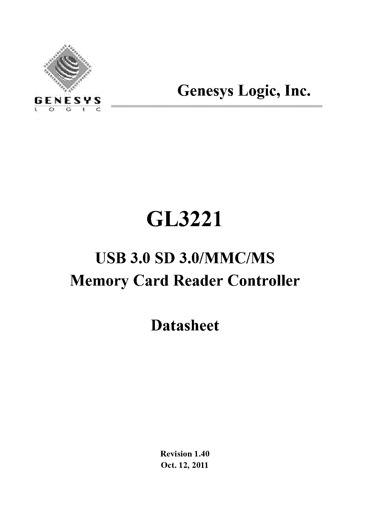 genesys logic inc microsd reader writer