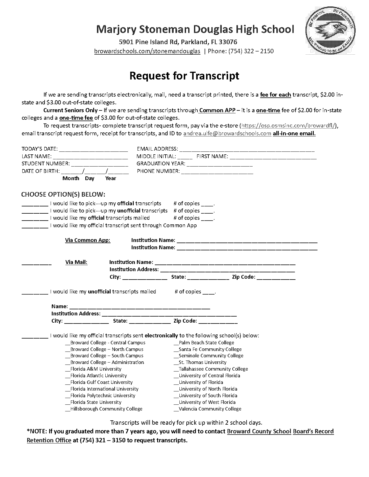 seminole state college florida transcripts