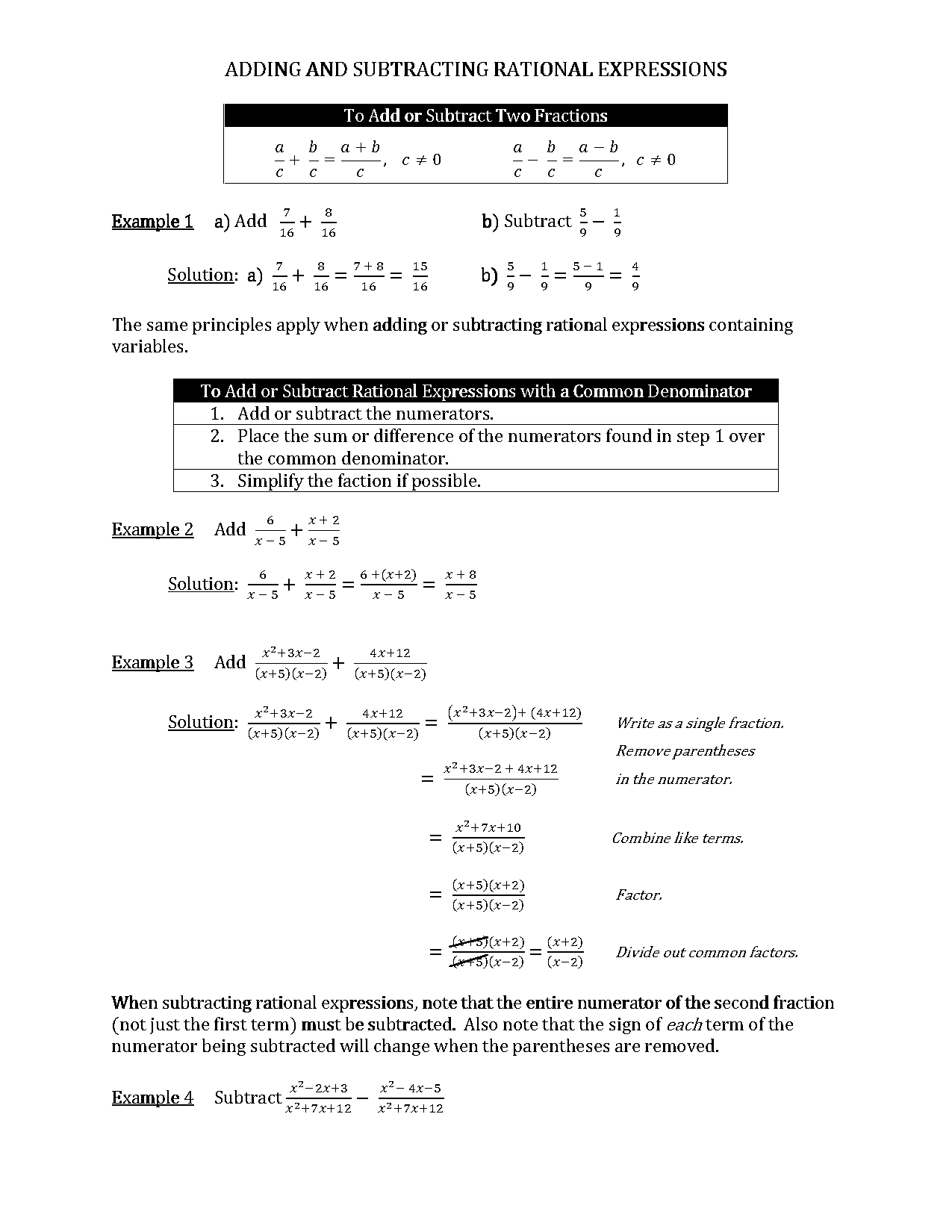 unlike denominators adding fractions worksheet