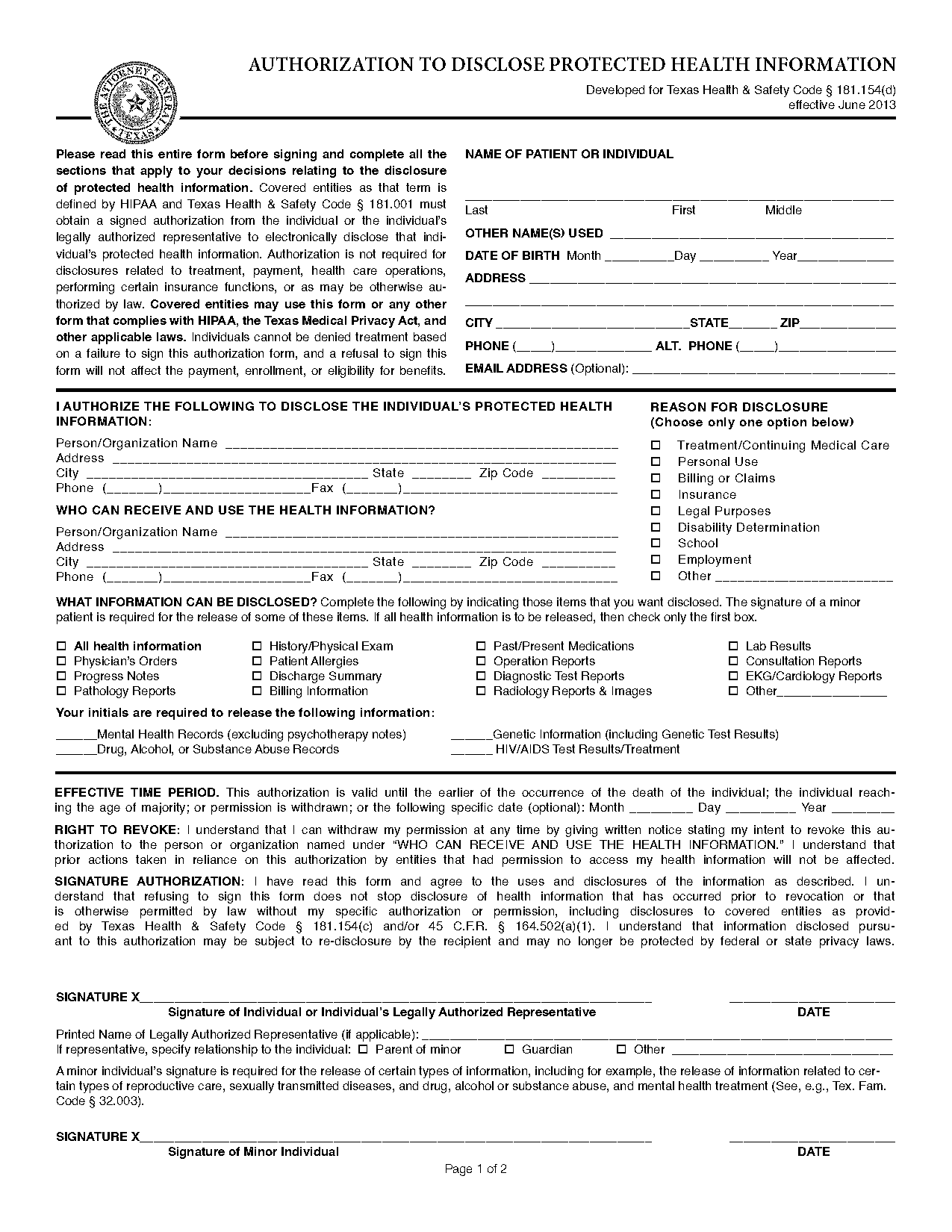 general release form word doc