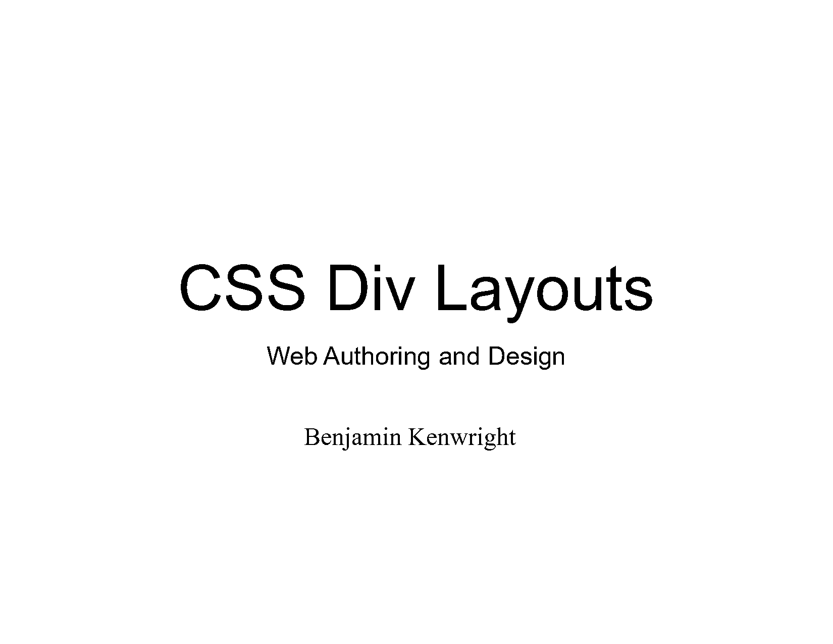 create table layout with divs