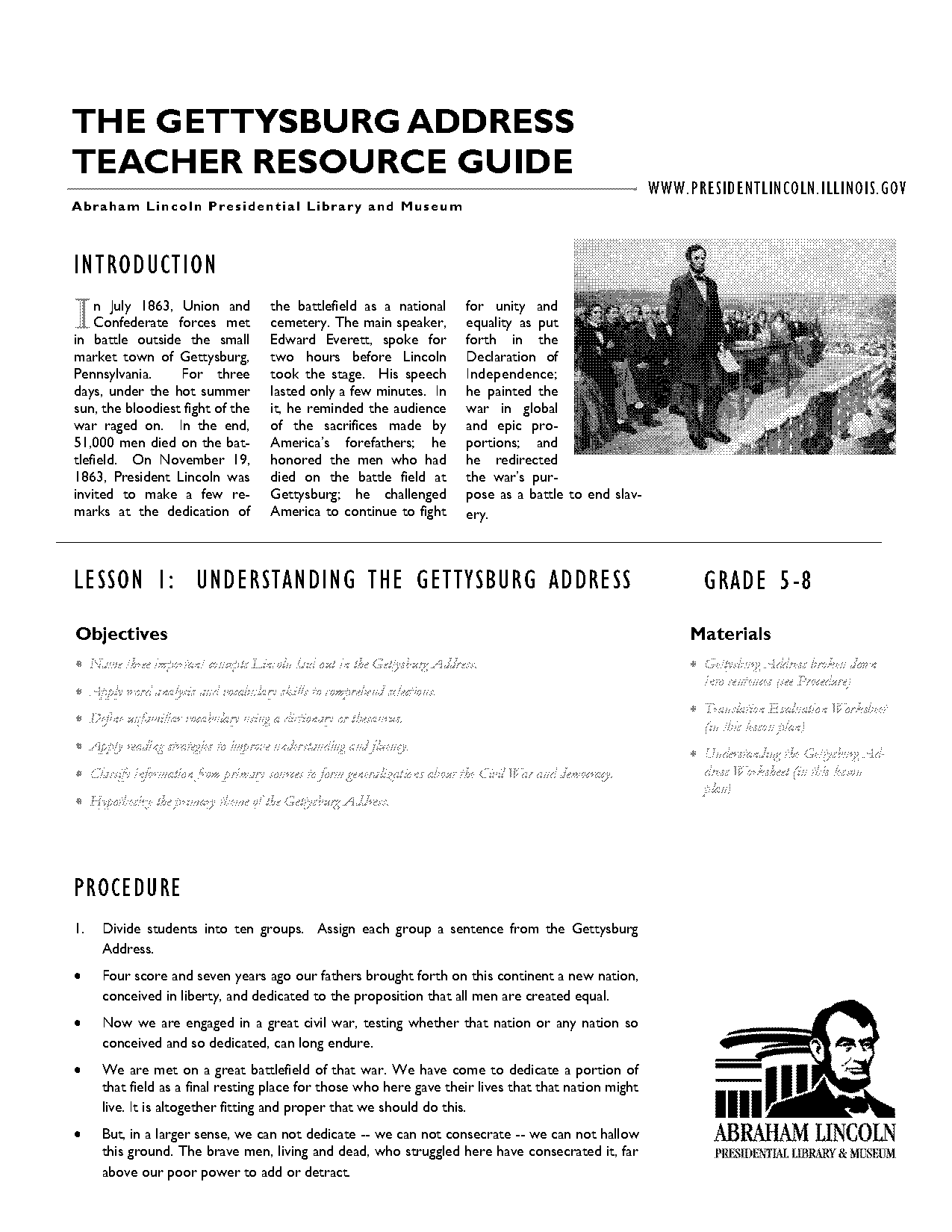 abraham lincoln worksheets second grade