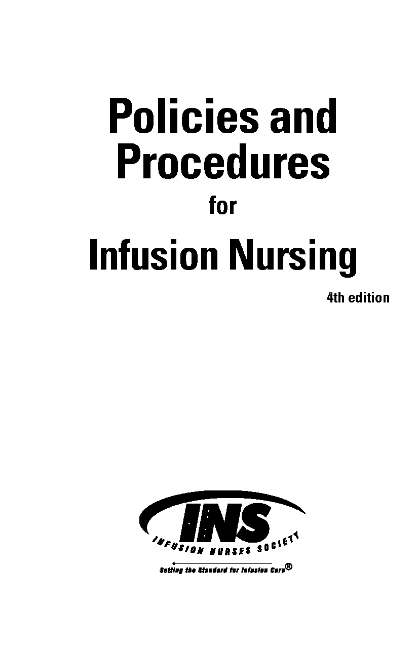 infusion nursing policies and procedures