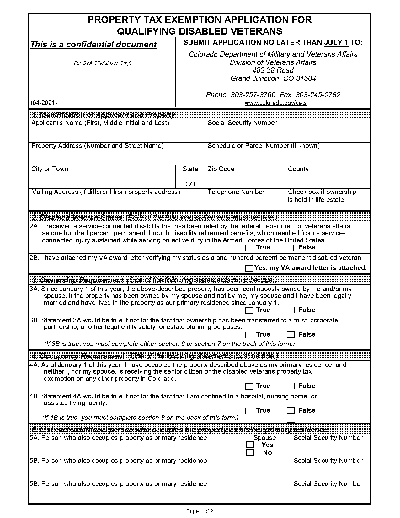 colorado springs property tax statement