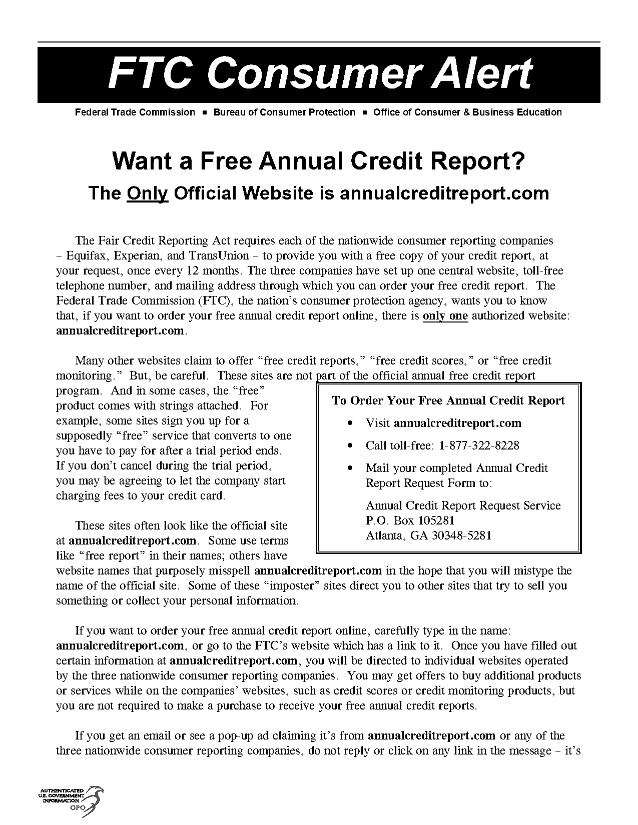 free annual credit report for equifax