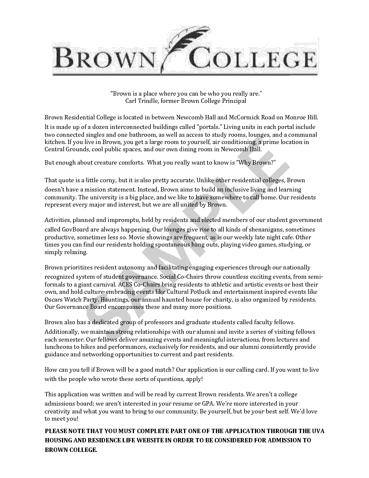 brown college uva application